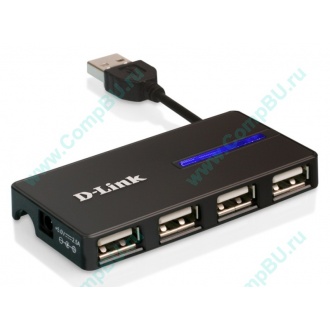 Карманный USB 2.0 концентратор D-Link DUB-104 в Люберцах, USB хаб DLink DUB104 (Люберцы)