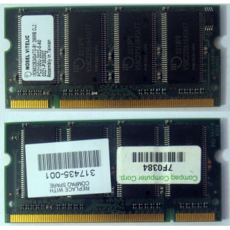 Модуль памяти 256MB DDR Memory SODIMM в Люберцах, DDR266 (PC2100) в Люберцах, CL2 в Люберцах, 200-pin в Люберцах, p/n: 317435-001 (для ноутбуков Compaq Evo/Presario) - Люберцы