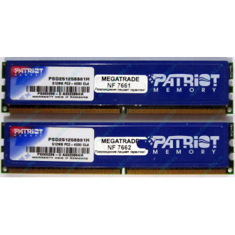 Память 1Gb (2x512Mb) DDR2 Patriot PSD251253381H pc4200 533MHz (Люберцы)
