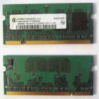 Модуль памяти для ноутбуков 256MB DDR2 SODIMM PC3200 (Люберцы)